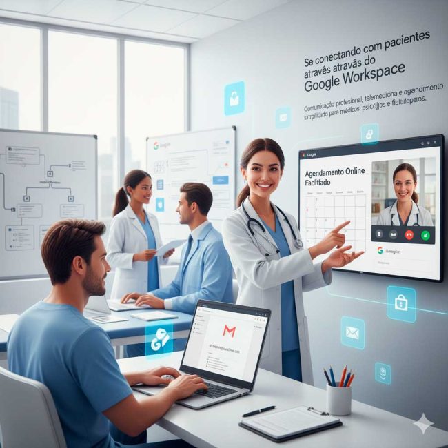 Se conectando com pacientes através do Google Workspace.