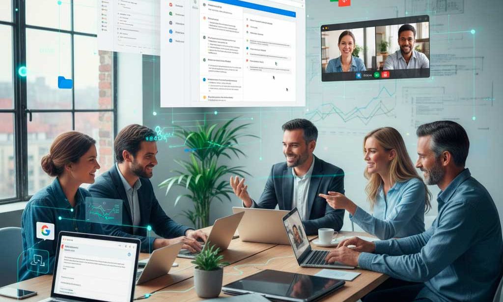 Produtividade-e-colaboracao-e-com-o-Google-Workspace Produtividade e colaboração é com o Google Workspace.