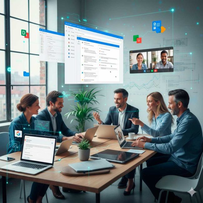 Produtividade-e-colaboracao-e-com-o-Google-Workspace Produtividade e colaboração é com o Google Workspace.