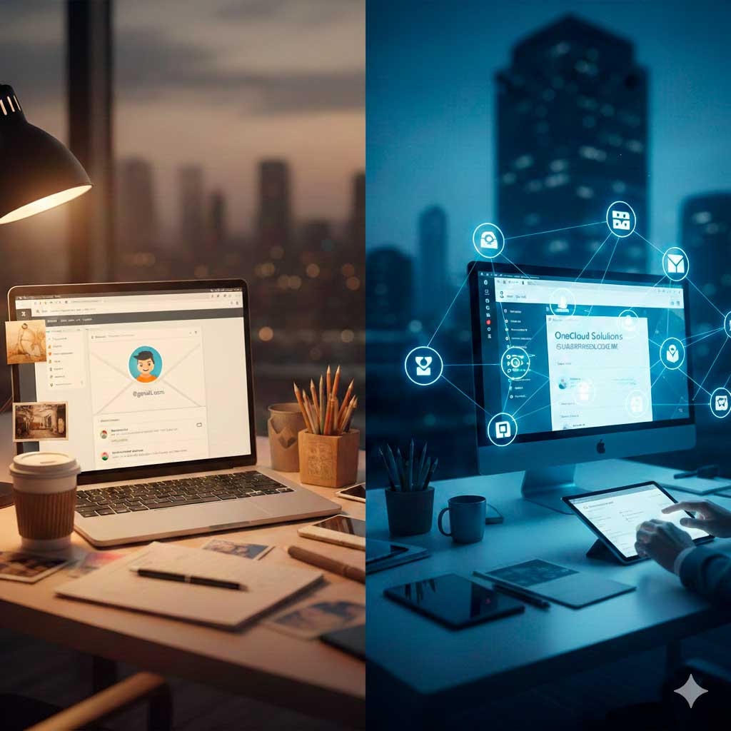 Workspace não é um upgrade do email pessoal @gmail.