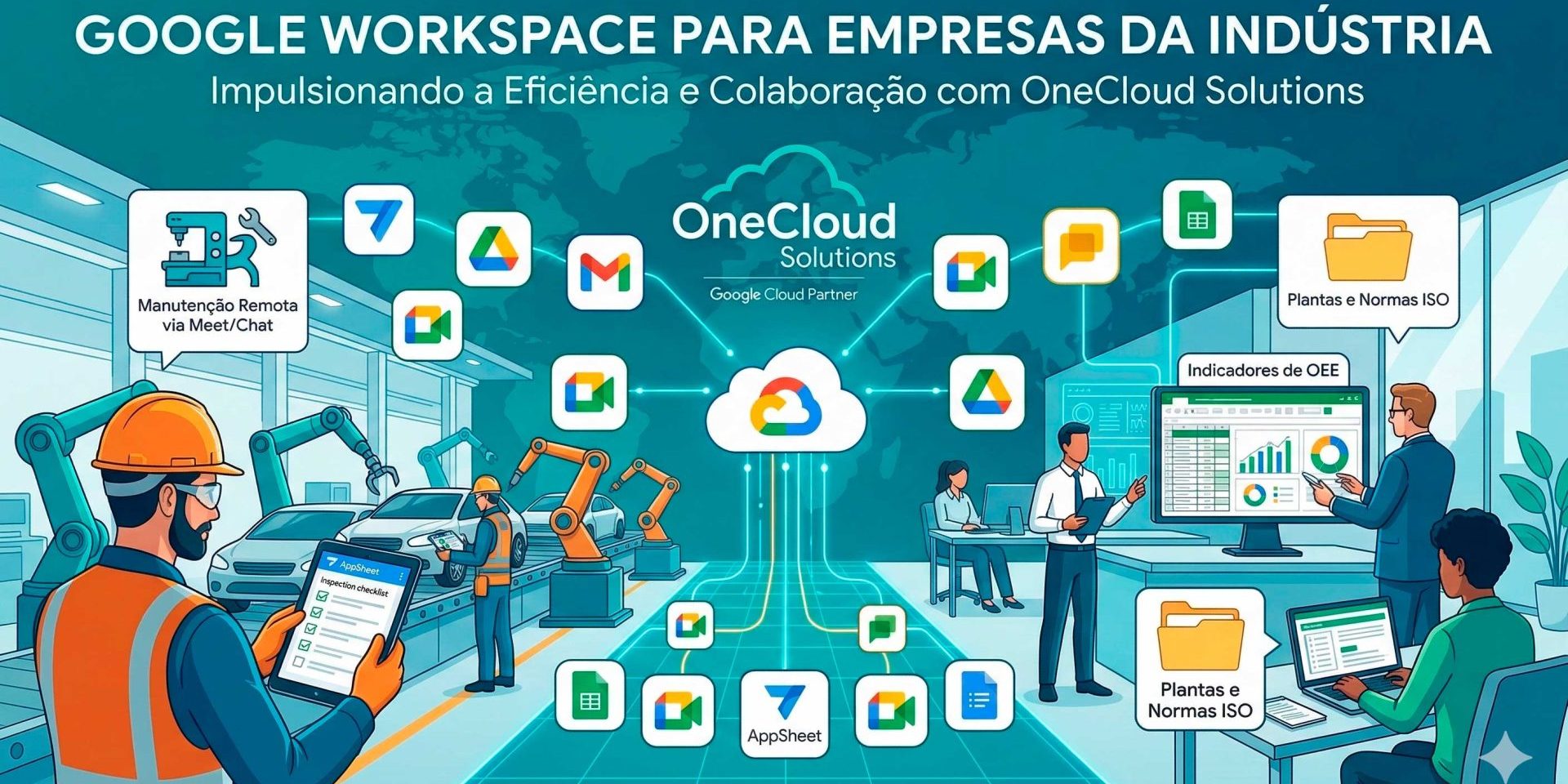 Google Workspace para empresas da indústria.