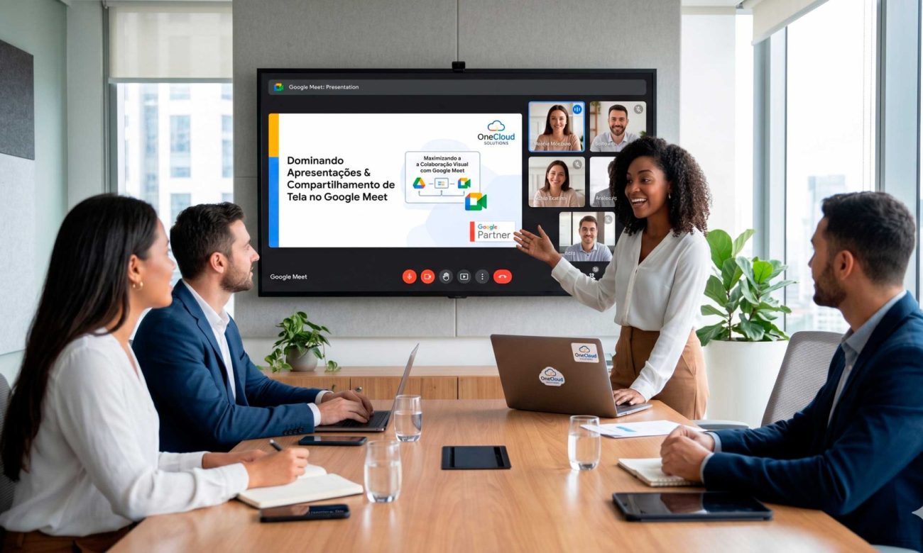 O Poder das Apresentações e do Compartilhamento de Tela no Google Meet.