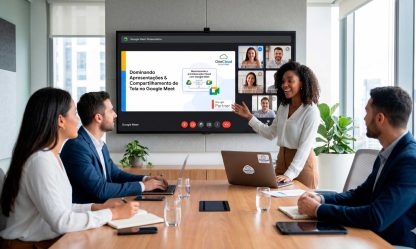 O Poder das Apresentações e do Compartilhamento de Tela no Google Meet.