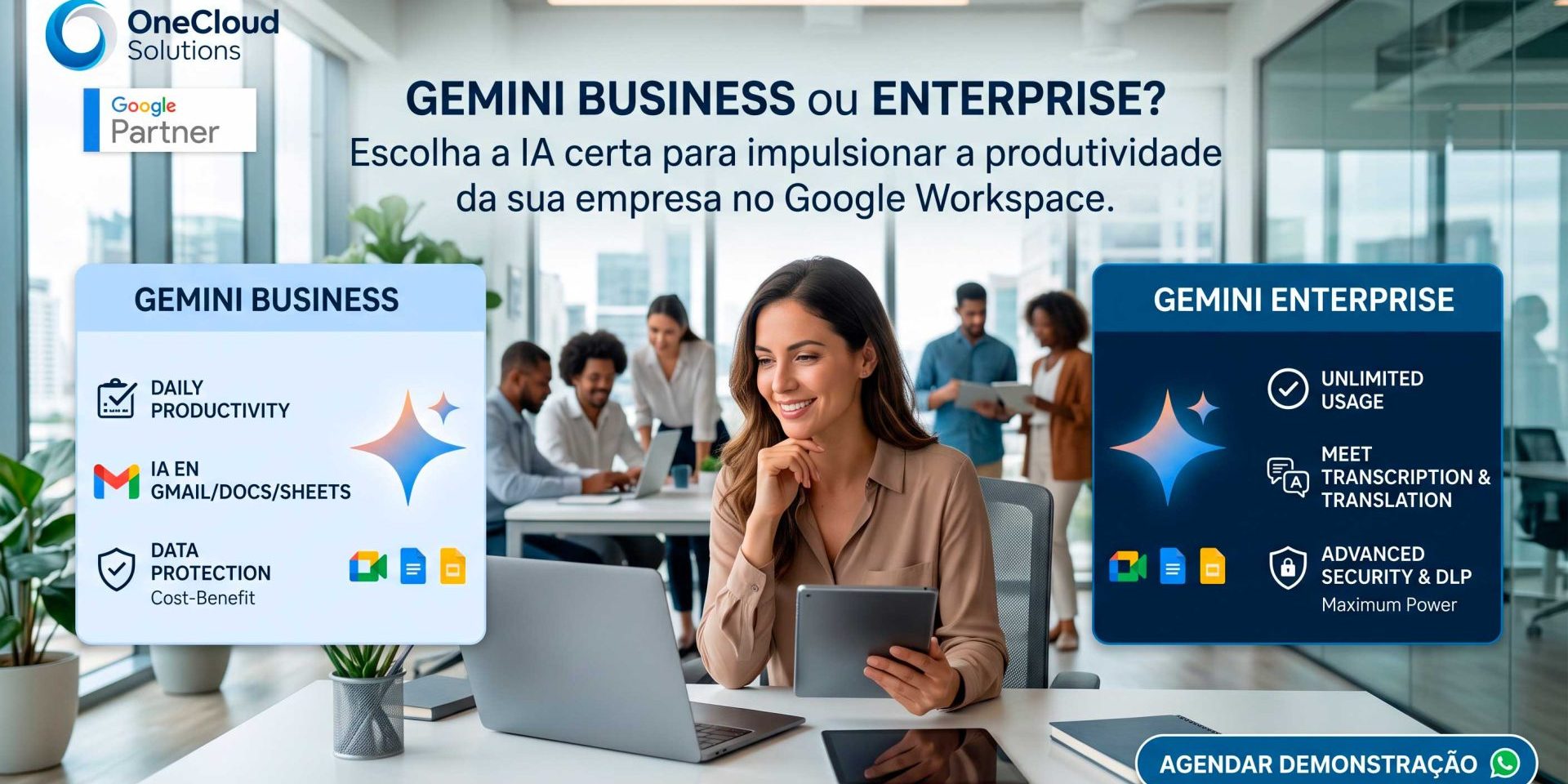 Gemini Business ou Enterprise? Escolha a IA certa para sua empresa no Google Workspace,